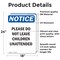 Signmission Please Do Not Leave Children Unattended, 18 in W x Rectangle, Vinyl Decal OS-2PACK-NS-D-1824-V-17394 - alternate 2